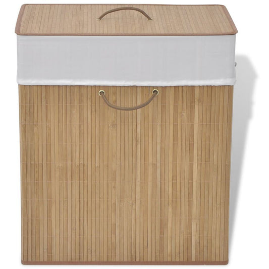 Bamboo Laundry Bin Rectangular; Natural