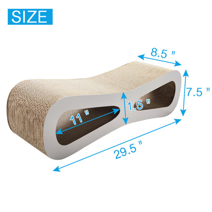 Cat-Eyed Cat Scratcher and Lounge, Protect Furniture, Functional, Original Wood Color