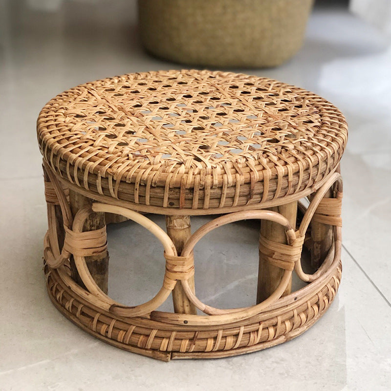 Household Bamboo Stool Retro Flower Stand